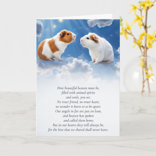 Guinee Pig Sympathie Verlies van Pet Kaart (Gele Bloem)