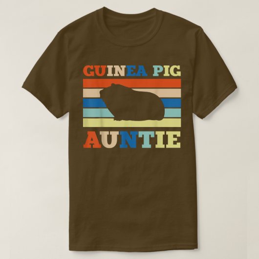 Guinee Pig Tante Retro  Apparel - Novelty Au T-shirt (Design voorkant)