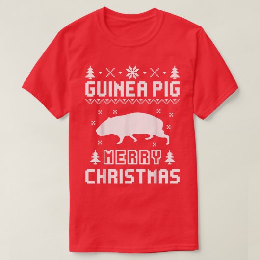 Guinee Pig Ugly met kerst T-shirt (Design voorkant)