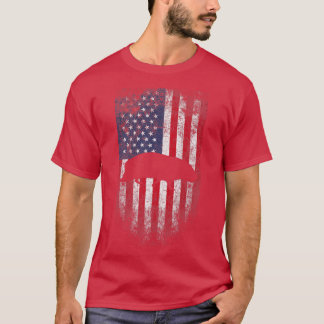 Guinee Pig Verenigde Staten Amerikaanse vlag op 4 T-shirt