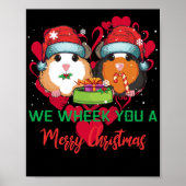 Guinee Pig Wheek je een prettige kerst Poster (Voorkant)