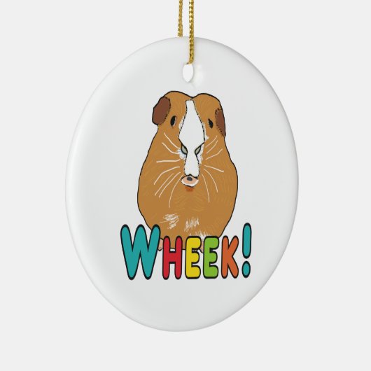 Guinee Pig Wheek Keramisch Ornament (Rechts)