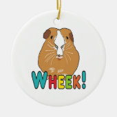 Guinee Pig Wheek Keramisch Ornament (Voorkant)
