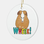 Guinee Pig Wheek Keramisch Ornament (Links)