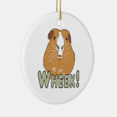 Guinee Pig Wheek Keramisch Ornament (Rechts)