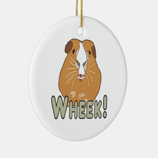 Guinee Pig Wheek Keramisch Ornament (Rechts)