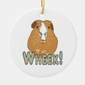 Guinee Pig Wheek Keramisch Ornament (Voorkant)