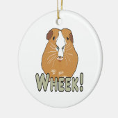 Guinee Pig Wheek Keramisch Ornament (Links)