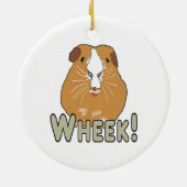 Guinee Pig Wheek Keramisch Ornament (Achterkant)
