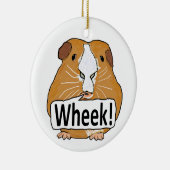 Guinee Pig Wheek Keramisch Ornament (Rechts)