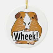 Guinee Pig Wheek Keramisch Ornament (Voorkant)