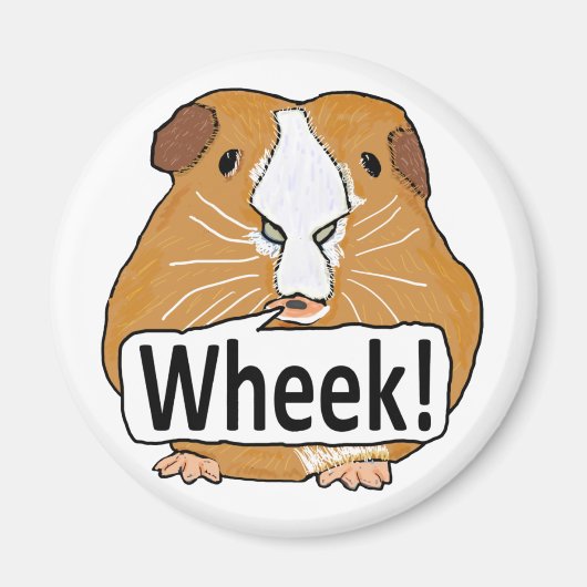Guinee Pig Wheek Magneet (Voorkant)