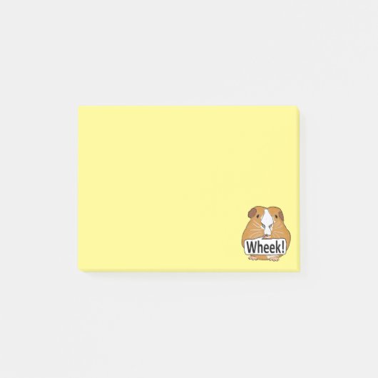 Guinee Pig Wheek Post-it® Notes (Voorkant)