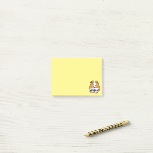 Guinee Pig Wheek Post-it® Notes (Op bureau)