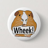 Guinee Pig Wheek Ronde Button 5,7 Cm (Voorkant)