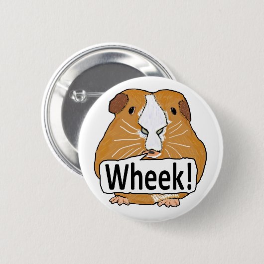 Guinee Pig Wheek Ronde Button 5,7 Cm (Voorkant /achterkant)