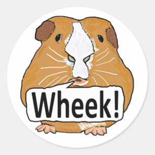 Guinee Pig Wheek Ronde Sticker
