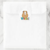 Guinee Pig Wheek Ronde Sticker (Tas)