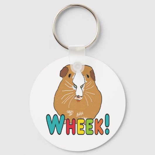 Guinee Pig Wheek Sleutelhanger (Voorkant)