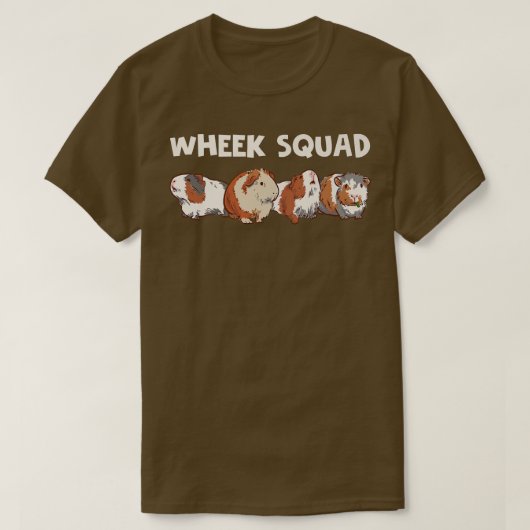 Guinee Pig Wheek Squad Cute Funny Guinee Pig Premi T-shirt (Design voorkant)