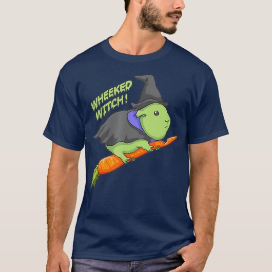 Guinee Pig Wheeked Witch Halloween T-shirt (Voorkant)