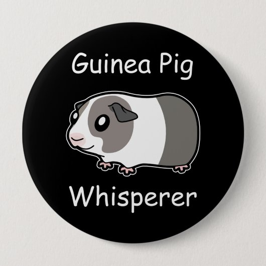 Guinee Pig Whisperer Ronde Button 4,0 Cm (Voorkant)