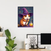 Guinee Pig Witch - Schattigee Dog Pop Art Poster (Thuiskantoor)