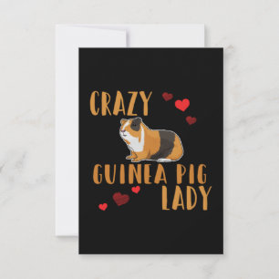 Guinee Pig Womens Crazy Guinea Pig Lady Bedankkaart