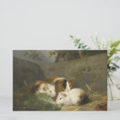 Guinee Pigs (door George Morland) Briefpapier (Staand voorkant)