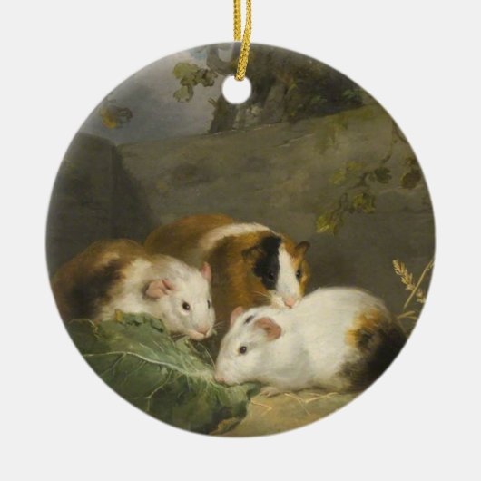 Guinee Pigs (door George Morland) Keramisch Ornament (Voorkant)