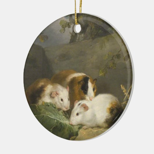 Guinee Pigs (door George Morland) Keramisch Ornament (Links)