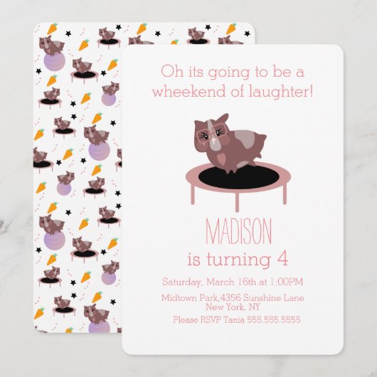 Guinee Pigs Fitness Gym Kaart (Voorkant / Achterkant)