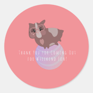 Guinee Pigs Fitness Gym Ronde Sticker