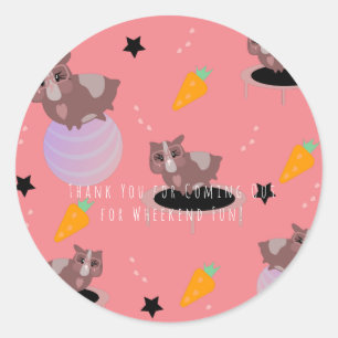 Guinee Pigs Fitness Gym Ronde Sticker