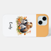 Guinee Pigs Flowers Schattige Whimsical gepersonal Case-Mate iPhone Case (Achterkant (horizontaal))