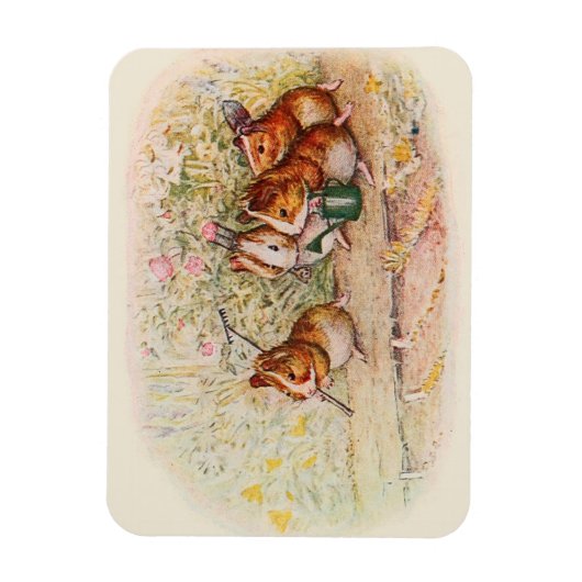 Guinee-Pigs in de tuin Magneet (Verticaal)