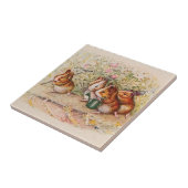 Guinee-Pigs in de tuin Tegeltje (Zijkant)