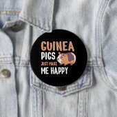 Guinee Pigs maakt me gewoon blij Ronde Button 4,0 Cm (In situ)