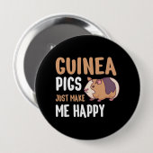 Guinee Pigs maakt me gewoon blij Ronde Button 4,0 Cm (Voorkant /achterkant)