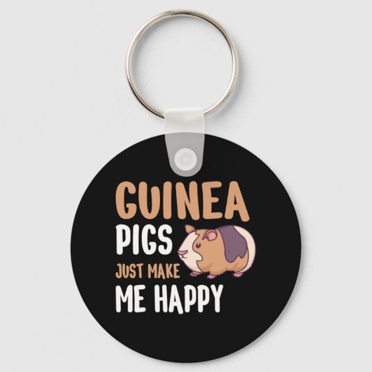 Guinee Pigs maakt me gewoon blij Sleutelhanger (Voorkant)