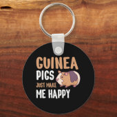 Guinee Pigs maakt me gewoon blij Sleutelhanger (Voorkant)