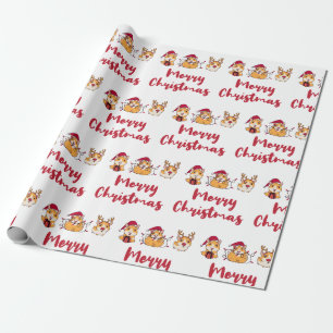Guinee Pigs Merry Kerstmis Rood Pet Funny Cadeaupapier