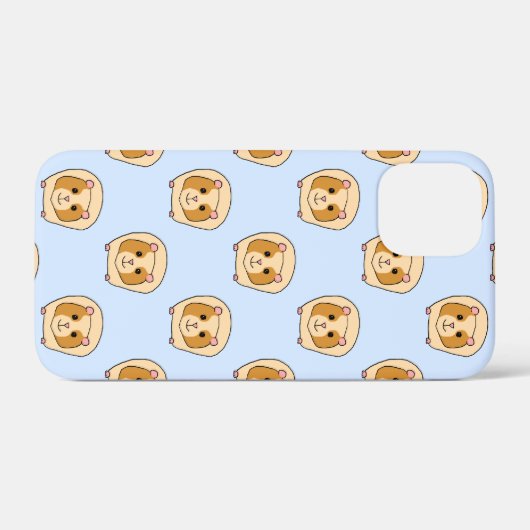 Guinee Pigs Pattern op Pastel Blue. Case-Mate iPhone Case (Achterkant (horizontaal))