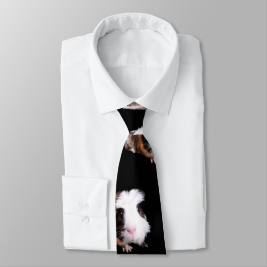 Guinee Pigs Pattern, Unisex Silky Stropdas (Gebonden)