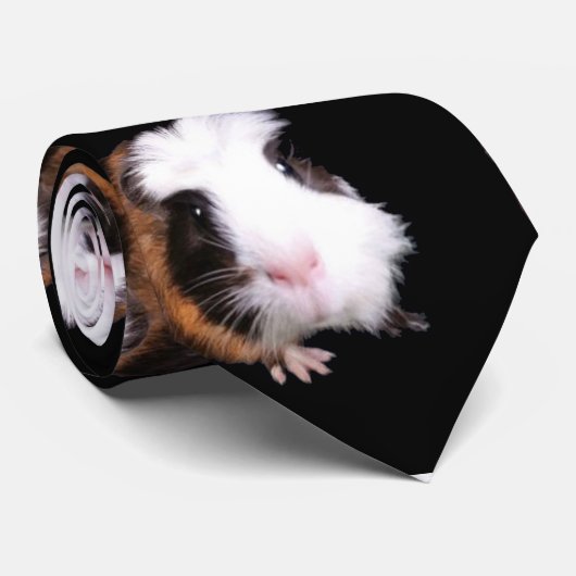 Guinee Pigs Pattern, Unisex Silky Stropdas (Opgerold)