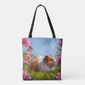 Guinee Pig's Pink Flower Paradise Tote Bag (Achterkant)