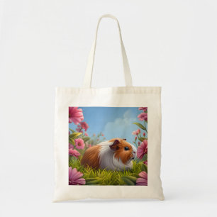 Guinee Pig's Pink Flower Paradise Tote Bag