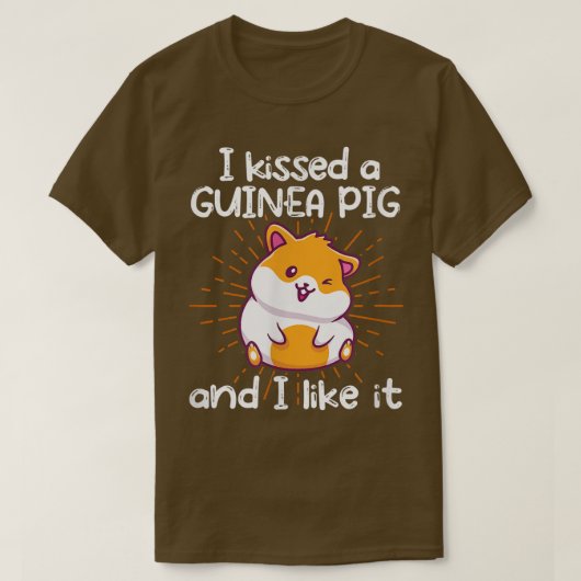 Guinee pik heb een cavia gekust en ik hou ervan. t-shirt (Design voorkant)