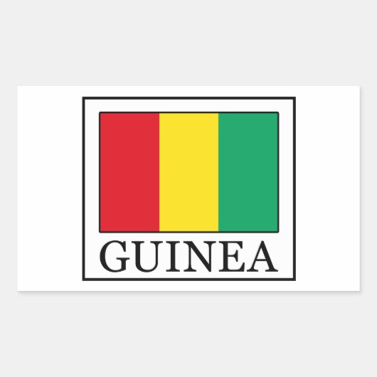Guinee Rechthoekige Sticker (Voorkant)