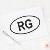 Guinee "RG" Ovale Sticker (Envelop)